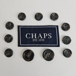 Chaps Brown Gray Marbled Swirl Suit Blazer Replacement Buttons Set of 11 Sewing
